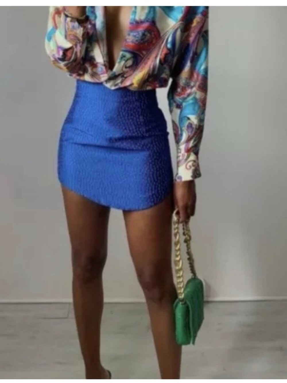 Blue Zara mini skirt